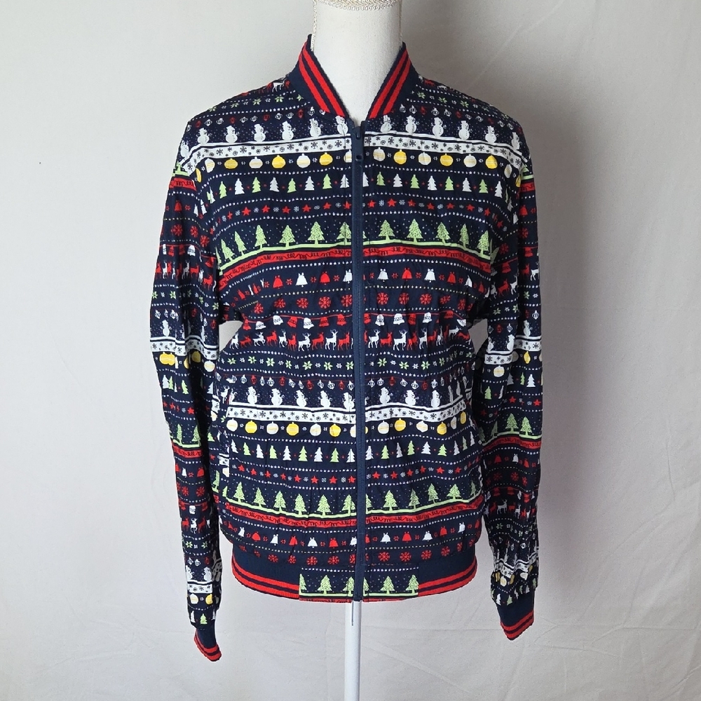 Denim & Flower Ricky Singh Holiday Christmas Festive Patterned Women's Jacket Md